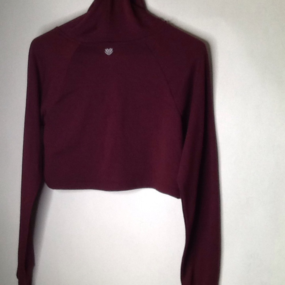 Forever 21 | Red | Crop Quarter | Zip Hoodie - Picture 2 of 8